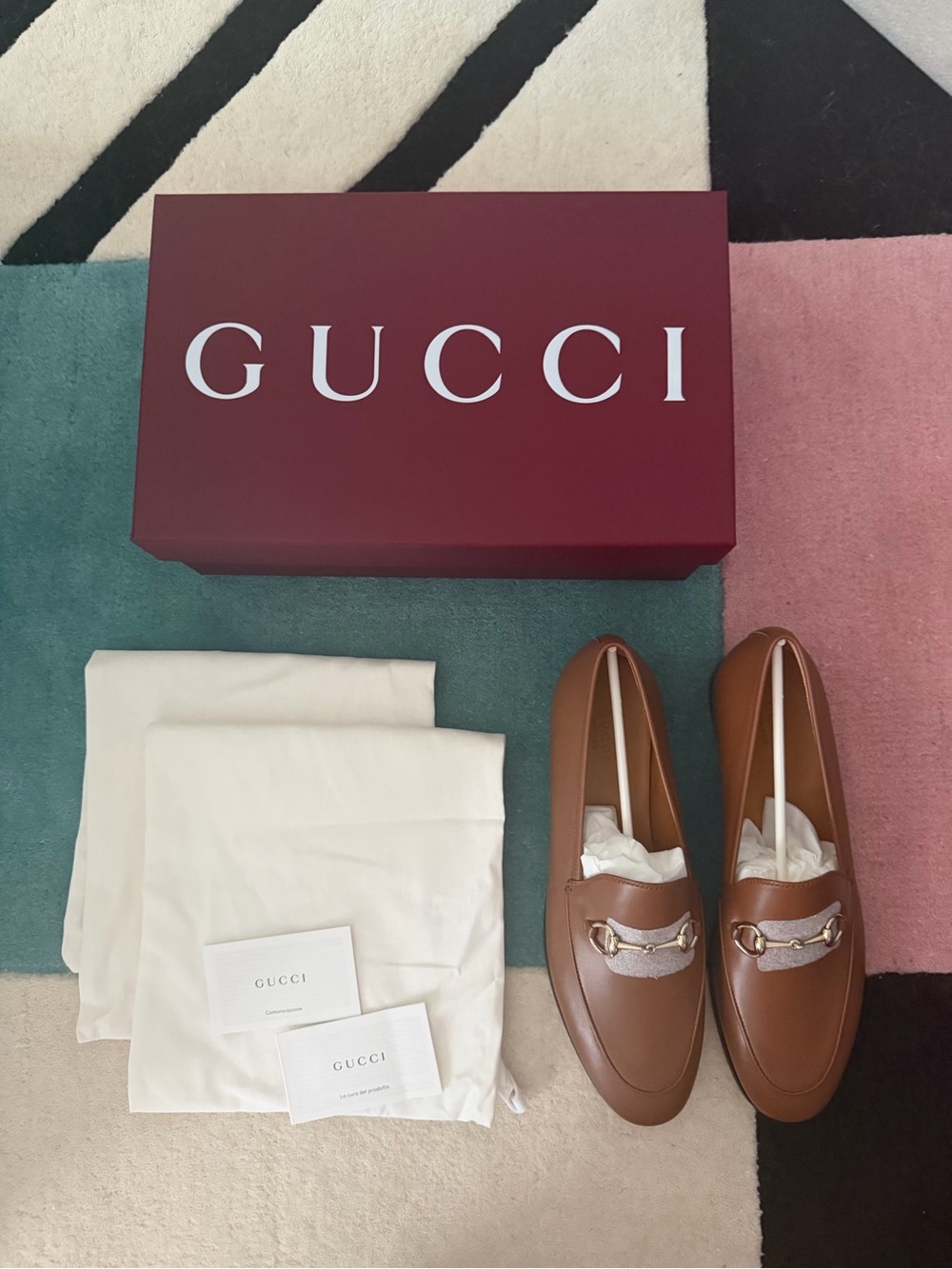 Gucci Tan Leather Horsebit Loafers - Picture 2 of 6